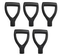 5 Pièces Poignée Pelle, Manche Plastique PP Noir Antidérapant | Léger, Surface Lisse sans Bavures, Contrôle Amélioré, pour Jardin et Déneigement