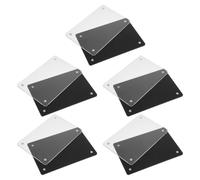 5 Pièces Porte-étiquette Magnétique Acrylique Double Face | Visibilité Claire, Pose Polyvalente sur Comptoir ou Présentoir, Look Moderne Minimaliste Professionnel