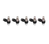 5 pièces pousser pour connecter la vanne de contrôle du débit d'air, tube de 8 mm OD x 1/8" filetage mâle type L vanne d'accélérateur à angle droit raccord rapide connecteur pneumatique coudé pratique