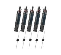 5 PièCes PV Panneau Solaire Connecteur Mâle/Femelle 30A Diode IntéGréE Fusible en Ligne Connecteurs de Fil Solaire ÉTanche Anti-Refoulement