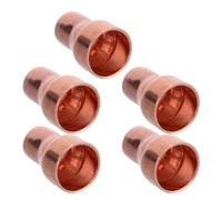5 Pièces Raccord Réducteur en Cuivre pour Tubes 8mm à 12,7mm Soudé | Extrémités Roulées, Paroi Fine et Surface Traitée, pour Lignes Cvc et Conduites D’eau