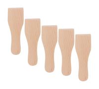 5 Pièces Racloir à Gâteau en Bois, Spatule Cuisine Ergonomique | Crème et Beurre, Surface Lisse sans Bavure, Usage Cuisson et Pâtisserie, Prise Pratique