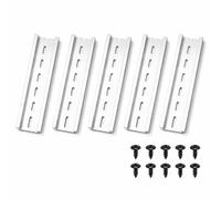 5 Pièces Rail DIN 35mm en Aluminium 200mm, Rail Oméga avec 10 Vis M4, Support de Montage pour Tableau Électrique, Armoire de Distribution, Coffret, Relais Bornes Contacteurs, Installation Électrique