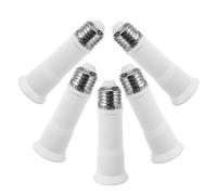 5 Pièces Rallonge de Douille E27 250v 4a à Télescopique pour Lampe | Métal et PC, Angle Réglable, Aide à L’amélioration du Luminaire, pour Plafonniers Encastrés et Hauts Plafonds