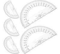 5 Pièces Rapporteur Géométrique Demi-cercle 180 Degrés | Outil D'angle Mathématique, Échelle Précise, Léger et Sûr, pour Élèves et Fournitures Scolaires