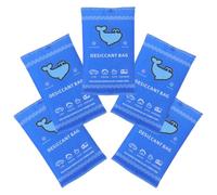 5 Pièces Sachet Déshumidificateur en Gel Indicateur, Anti-humidité | Usage Suspendu Plat, Recharge Réutilisable, pour Placards, Chaussures, Textiles, Maison et Camping