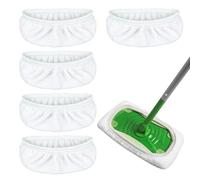 5 Pièces Sec/Humide Lingettes Serpillères pour Swiffer Lingettes Humides | 25.4 X 11.5cm Chiffon de Vadrouille Réutilisable pour Nettoyer la Poussière, Cheveux, Taches Sur Sols de Différents Matériaux
