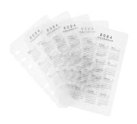 5 Pièces Séparateurs Détachables A6 en PP Translucide | Design Transparent, Impression Nette et Solide, Intercalaires pour Cahier, Usage DIY et Organisation Mensuelle