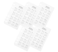 5 Pièces Séparateurs Portables pour Cahiers A6 en PP | Intercalaires Détachables, Design Transparent et Impression Claire, pour Cahiers à Feuilles Mobiles, Usage Quotidien