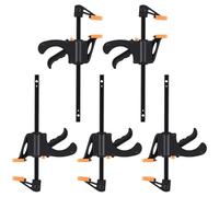 5 Pièces Serres-joints à Une Main, Pince à Barre à Cliquet- 4 Pouces | F Clamps, Pince Serre Joint Rapide à Bois, Outillage Menuiserie, DIY, Travaux Manuels
