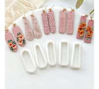 5 pièces Set de découpoirs en argile polymère de base, découpoirs d'accessoires d'été en argile pour la fabrication de bijoux en argile polymère, outil de fabrication de boucles d'oreilles en clous en