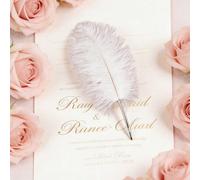 5 pièces/set Stylo à bille avec plume blanche, stylo rétro créatif à la mode, stylo décoratif haut de gamme, convient pour la signature de mariage, le bureau professionnel, la pratique de la calligrap