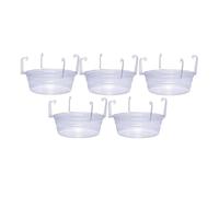 5 Pièces Soucoupes Plantes Plateaux Égouttoir Anti-débordement Support Ronde Polypropylène Transparent Robuste pour Bureau Maison Jardin Balcon Fenêtr, 8 Pouces