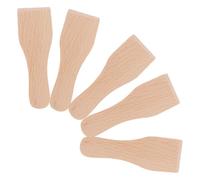 5 Pièces Spatule en Bois Cuisine, Racloir Beurre et Crème, Khaki | Mélange Beurre et Crème, Manche Ergonomique, Surface Antiadhésive, Facile à Ranger Transporter