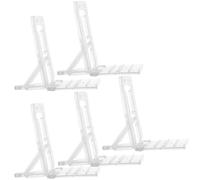 5 Pièces Support D’étagère en L en Plastique, Installation Facile | Stabilité Anti-basculement, Usage en Magasin et Rayonnage Organisé, Support Mural Discret pour Merchandising