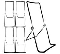5 Pièces Support de Livre Noir en Métal Réglable | Présentoir de Bureau, Angle 0 à 180°, Réglage Central, Installation Rapide, pour Comptoir