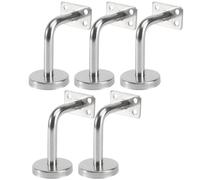 5 pièces Support de Main Courante pour Escalier en Acier Inoxydable | Fixation Murale Solide, Installation Rapide, pour Rampes en Bois, Toilettes et Déplacements Plus Sûrs