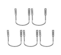 5 Pièces Support Mural en Fer, Crochet en U Robuste Argenté | Forme en T, pour Pinces et Marteaux à Griffes, Atelier, Accessoire Utilitaire Compact