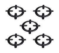 5 Pièces Support pour Caf et ière en Fer Noir, Rond | Chauffe Uniforme, Antidérapant, Portable et Robuste, pour Casserole et Réducteur de Grille sur Cuisinière