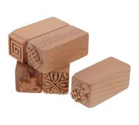 5 Pièces Tampon à Gâteau en Bois pour Biscuits, Usage Maison | Bois, Démoulage Facile, sans Odeur, Fiable et Antirouille, pour Cuisson Maison et Biscuits