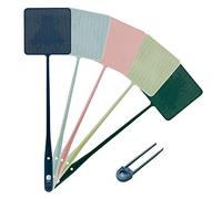 5 Pièces Tapette à Mouches,Avec Pincettes,Contrôle Des Ravageurs Manuel,Manche Durable De 49,5cm,Raquette Insectes Moustique,Anti Moustique Catch,Durable Et Robuste,Multi-couleurs