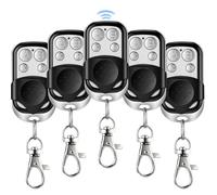 5 Pièces Telecommande Universelle Portail, 433,92 MHz Telecommande Portail, Code Fixe Bip Portail Universelle Sans Fil Compatible 4 Boutons Touches Copieuse pour Voiture et Porte de Garage