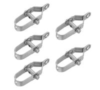 5 Pièces Tendeur de Fil Agricole à Pince Polyvalente en Acier | Installation Rapide sans Perçage ni Clouage, Usage pour Treillis de Vigne et Serrage, Couleur Argenté