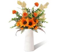 5 Pièces Tournesol Artificiel DIY Fleurs Séchées Fausse Bouquet Fleurs Artificielles Deco Haut de Gamme D FLEUR-PLANTE ARTIFICIELLE
