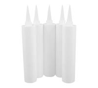 5 Pièces Tubes de Mastic D'étanchéité Rechargeables 330ml | Plastique Blanc, Dosage Facile et Usage Polyvalent, pour Rénovation Maison Cuisine