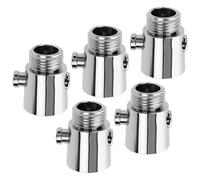 5 Pièces Vanne D’arrêt de G1/2 ABS Argenté Main | Pause du Flux, Réglage du Débit, Usage Salle de Bain, Armature Tuyau, Montage Simple