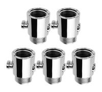 5 Pièces Vanne D'eau Bouton, Arrêt et Réglage du Débit G1/2 | ABS Argenté, Activation D’une Main, Compatible Bras Flexible, Résiste à L’eau Chaude