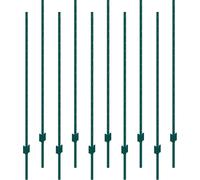 5 pieds de poteaux de clôture, lot de 10 poteaux en T, poteaux de clôture métalliques robustes, verts