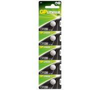5 Piles CR1220 GP Bouton Lithium 3V