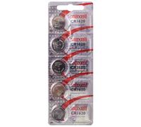 5 Piles CR1620 Maxell Bouton Lithium 3V