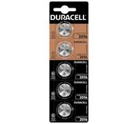 5 Piles CR2016 Duracell Bouton Lithium 3V