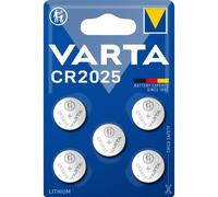 5 Piles CR2025 Varta Bouton Lithium 3V