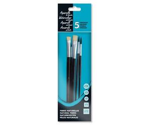 5 Pinceaux - Brosse - Rond - Peinture Aquarelle - Fibres Synthétiques - Raphaël