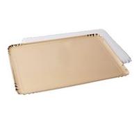 5 plats traiteur carton service 28x42cm or - crokus c123623 Jaune G