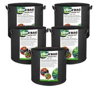 5 pots de culture hydroponique de 29 litres, en tissu respirant, avec poignées, idéaux pour les pommes de terre, les tomates et les fraises
