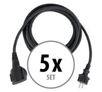 5 Prolongateur Rallonge Electrique Cable Extérieur 10m Extension IP44 Jardin Set