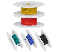 5 Rouleaux Câble Électrique en Silicone 30awg, Souple | Cuivre, Classe 110 pour Bricolage, Créations Décoratives, Usage Maison et Maquettes