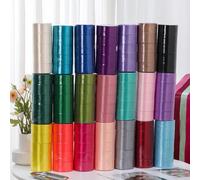 5 rouleaux de ruban satin rose fait main de 4cm, décoration de proue de banc de mariage, garniture pour emballage cadeau floral, décorations de fête de mariée, retour à l'école, Saint-Valentin 5 pièce