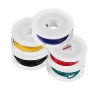 5 Rouleaux Fil de Cuivre Isolé Awg 1007 300v, Rouleau 5m | Cuivre Étamé, Gaine en Caoutchouc, Transmission, Usage Électrique Domestique
