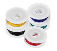 5 Rouleaux Fil Électrique Souple 300v en Câble Électronique | Longueur 5m par Rouleau, Caoutchouc Isolant, Enroulé en 5 Rouleaux, Usage Domestique