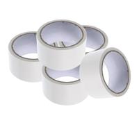 5 Rouleaux Ruban Adhésif Coupe Vent, Isolation Thermique Maison | Toile Blanche Extensible, Surface Lisse, Pose Facile sans Résidu, pour Locataires et Entretien des Joints de Salle de Bain