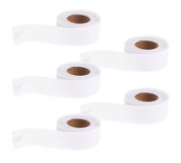 5 Rouleaux Ruban Ourlet à Chevrons Blanc en Polyester | Baleines de Vêtements, Structure en Arête, Stabilise les Tissus, Compatible Plupart des Machines