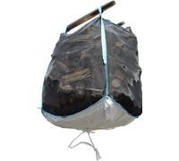 5 sacs en bois "Woodbag Big Bag", dimensions 100x100x130 cm (vides), avec fond en forme d'étoile (fond amovible) et en tissu en polypropylène - stables et perméables à l'air