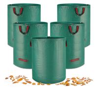 5 sacs poubelles de 272 litres, robustes et pliables