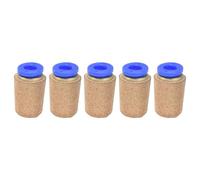 5 Silencieux Pneumatiques PSF-6 - pour Échappement Air, Réduction de Bruit, Alliage Aluminium