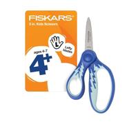 5" Sotfgrip Left-Handed Pointed-Tip Scissors for Kids 4+ - Left-Handed Scissors for School or Crafting - Back to School Supplies - Blue Lightning